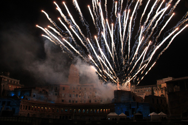 Natale di Roma, Mercati di Traiano - Fuochi d'artificio IX Invicta